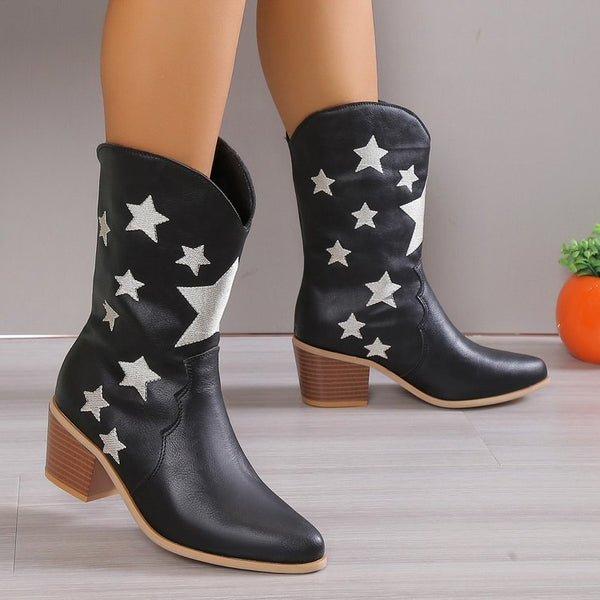 Bruna - Schimmerndi Stern Cowboy Stiefel