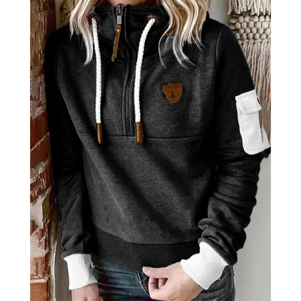 Casual Hoodie mit Unifarbe