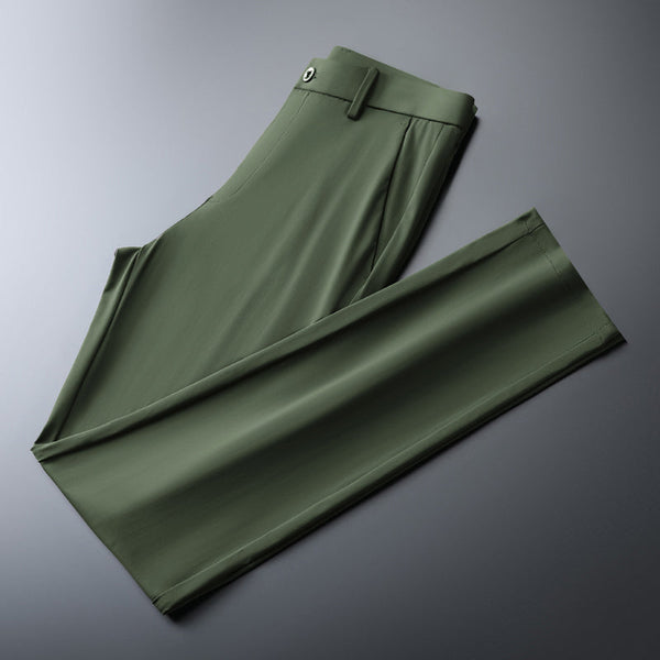 Slim Fit Hose Armeegrün