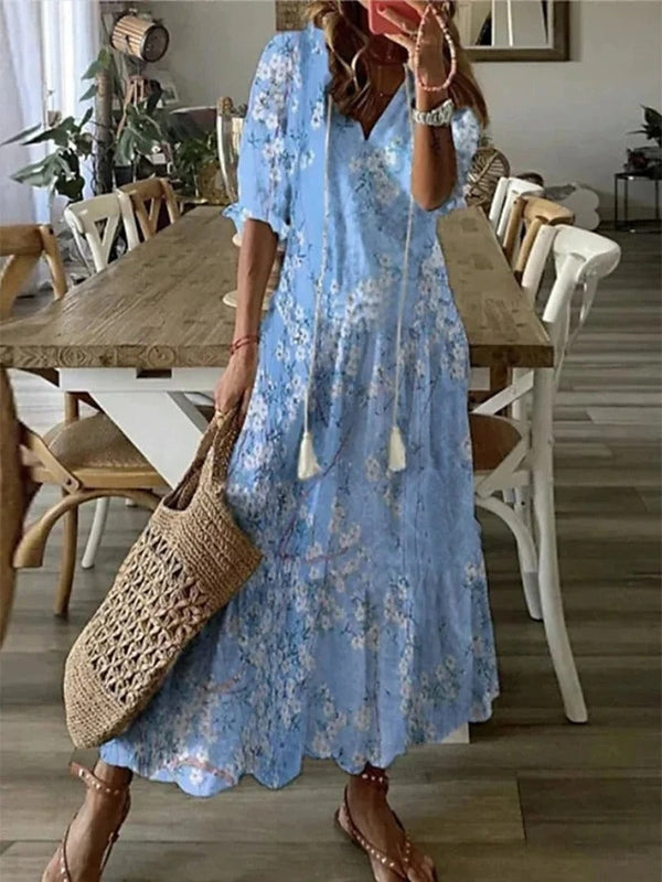 Ada - Vintage Floraler Boho Sommerkleid