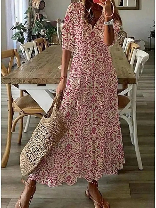 Ada - Vintage Floraler Boho Sommerkleid